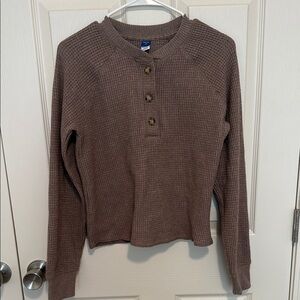 Old Navy Brown Crew Neck Sweater Ribbed Knit